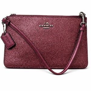 Coach Glitter Wristlet in Berry